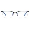 COTIA/Bifocal Photochromic Men's Business Fashion Metal Half-frame Reading Glasses (black, 2.75) view 2