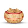 Lustar Wood Grain Aromatherapy Humidifier Seven-Color Light Peaks and Peaks Essential Oil Humidifier Aromatherapy Red view 1
