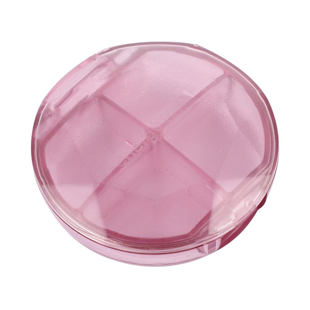 1pc Dispensing Medicine Tray for Wheelchair Portable Case 4 Compartments Case Storage Container Mini Seal Medicine Organizer Travel Small Pink