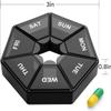 2PCS Weekly Pill Organizer Large 7 Day Pill Box Organizer Daily Medicine Case for Vitamin Fish Oil Pills Supplements Arthritis Friendly view 2