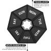 2PCS Weekly Pill Organizer Large 7 Day Pill Box Organizer Daily Medicine Case for Vitamin Fish Oil Pills Supplements Arthritis Friendly view 4
