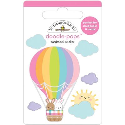 Doodlebug 7175 Hop Hop and Away Doodlepops Dimensional Sticker - 1 Pack