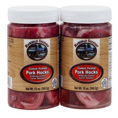 Backroad Country Fully Cooked Boneless Pickled Cured Pork Hocks in a Jar, 12 oz Made in Ohio Amish Country, USA Fully Cooked, Ready to Eat (Pack of 2)