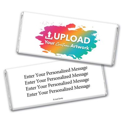25ct Add Your Own Artwork Personalized Candy Wrappers for Chocolate Bars (25 Pack)