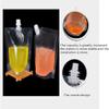 100PCS Drink Pouches with Plastic Clear Smoothie Packaging Bags Container Heavy Duty Hand-held Leak-Proof Reclosable Drink Pouches for Frozen Juice Liquor Drinks Flasks (380ml Straight Mouth Bag) view 4