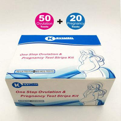 Keysmed (50LH+20HCG) 50 Ovulation and 20 Pregnancy Test Strips Predictor Kit