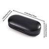 Kanasi Contact Lens Case - [2 in 1] Double Sided Portable Glasses Case - Tweezers and Applicator Included - Perfect for Home Travel, Black, 6.3 x 2.8 x 2.2 inches view 2