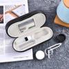 Kanasi Contact Lens Case - [2 in 1] Double Sided Portable Glasses Case - Tweezers and Applicator Included - Perfect for Home Travel, Black, 6.3 x 2.8 x 2.2 inches view 4