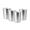YOLCAR 4Pack 6oz Small Stainless Steel Cups, BPA Free Healthy Pint Drinking Cups Metal Drinking Glasses For Kids (Silver, 170ml/6oz) view 1