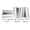 YOLCAR 4Pack 6oz Small Stainless Steel Cups, BPA Free Healthy Pint Drinking Cups Metal Drinking Glasses For Kids (Silver, 170ml/6oz) view 4