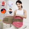 V ddhoger Heating Sauna Belt with Hot Compress & Vibration MassageLumbar Abdominal Stomach Belly Massager Back Pain Relief Machine,for Body Muscle Relax, Waist Trimmer Fitness Home Exercise(Pink) view 3