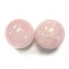 2" Rose Quartz Baoding Balls, Pink Crystal Health Stress Exercise Balls for Hand Therapy, Stress Relief and Exercise, Natural Quartz Sphere Gemstone Handballs with Carry Pouch (Box-Packed) M9 view 4