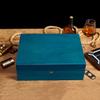 Cedar Cigar Humidor Case Large Capacity Cigar Storage Box W/ Double Humidifier & Electronic Hygrometer Humidor Cigar Accessories Hold 200 Cigars - Great Gift for Men view 3