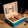 Cedar Cigar Humidor Case Large Capacity Cigar Storage Box W/ Double Humidifier & Electronic Hygrometer Humidor Cigar Accessories Hold 200 Cigars - Great Gift for Men view 4