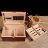 Cedar Cigar Humidor Case Large Capacity Cigar Storage Box W/ Humidifier & Hygrometer Humidor Cigar Accessories Fit 100 Cigars - Great Gift for Men view 2