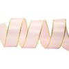 Muka 100 Yards Gold Edge Satin Ribbon Metallic Ribbon Gift Wrapping Decoration-117Lt.pink-3/8 view 1