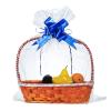 50 Packs Large Cellophane Bags 24 x 30 Clear Cellophane Gift Basket Wraps Extra-large 2.3 Mil Thick Transparent Cello Bags for Fruit Basket, Gift Wrap, Treats, Arts and Crafts, 50ct Ribbon Bows Blue view 1