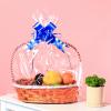 50 Packs Large Cellophane Bags 24 x 30 Clear Cellophane Gift Basket Wraps Extra-large 2.3 Mil Thick Transparent Cello Bags for Fruit Basket, Gift Wrap, Treats, Arts and Crafts, 50ct Ribbon Bows Blue view 2