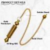 Amazing Gemstone Ibrahim Karim Universal Pendulum Healing Metal Pendulums for Divination, BG16 Gold 16 ISIS Rings Steel Copper Pendulum High Energy Pendulo de Bronce Pendulos de Mesa MP33 view 4
