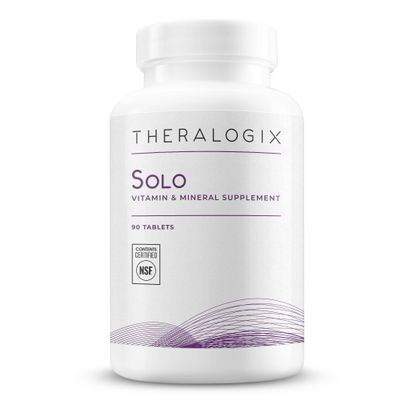 Theralogix Solo Multivitamin & Multimineral Supplement Without Iron - 90-Day Supply - Iron-Free Multivitamin - Support for Women & Men - Vitamin D3, Vitamin C & B Vitamins - NSF Certified - 90 Tablets