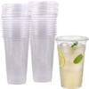 [24 oz - 24 Pack] Large Clear Plastic Cold Drink Cups With Flat Slotted Lids For Iced Coffee Tea Smoothie Slush Bubble Boba BPA Free view 1