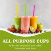 [24 oz - 24 Pack] Large Clear Plastic Cold Drink Cups With Flat Slotted Lids For Iced Coffee Tea Smoothie Slush Bubble Boba BPA Free view 2