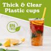 [24 oz - 24 Pack] Large Clear Plastic Cold Drink Cups With Flat Slotted Lids For Iced Coffee Tea Smoothie Slush Bubble Boba BPA Free view 3