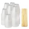 [1000 Pack - 1oz] Epoxy Resin Mixing/Medicine Cups with 200 Bonus Mixing Sticks - 1 Ounce Graduated Plastic Cups (10 Sleeves) - EpoxyStix view 1