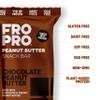 FROPRO Plant Protein Snack Bars - Plant Based Protein Bars, All-Natural, Gluten, Dairy, & Soy Free, High Protein Bars with Low Calories | Chocolate Crunch, 12 Pack view 2