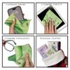 10 Pack Cute Kitty Cat Design Multicolor Microfiber Cleaning Cloths for Cleaning Eyeglasses Lenses Sunglasses and Cell Phone Beautifully Designer Colors Blue Pink Yellow Purple Green Cloth Wipes view 3
