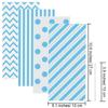 Aneco 100 Pack Blue Cellophane 10.6 x 5.1 Inch Plastic Candy Gift Goodie with Twist Ties for Valentine, Birthday, Gift Cookie Snack Packing Party Favor Supplies view 2