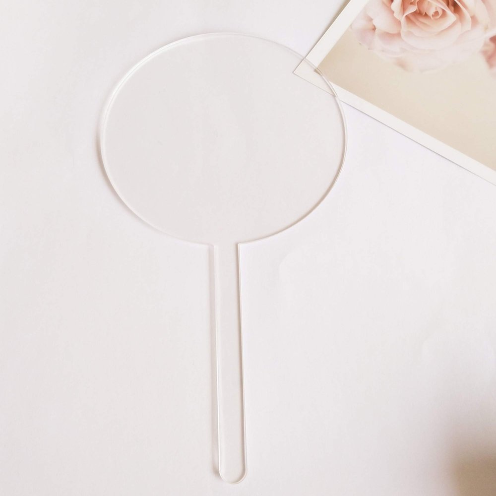 12PCS Round Clear Acrylic Cake Toppers, Personalised Cake Topper, DIY Cake Topper, Cake Topper Blanks for Wedding, Birthday Festival Party Cake Decorations