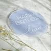12PCS Round Clear Acrylic Cake Toppers, Personalised Cake Topper, DIY Cake Topper, Cake Topper Blanks for Wedding, Birthday Festival Party Cake Decorations view 4