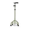 Canes Walker ZfgG Thick Aluminum Cane Four-Legged Walking Stick Old Non-Slip Crutch Flashlight Telescopic Multifunction (Color : Pink) (Color : Green) view 1
