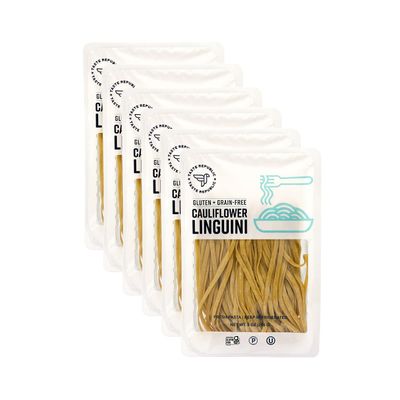 Cauliflower Linguini | Grain-Free, Gluten-Free, Kosher | Fresh Pasta | Cooks in Just 3 Minutes | Taste Republic | Frozen | 9oz (Pack of 6)