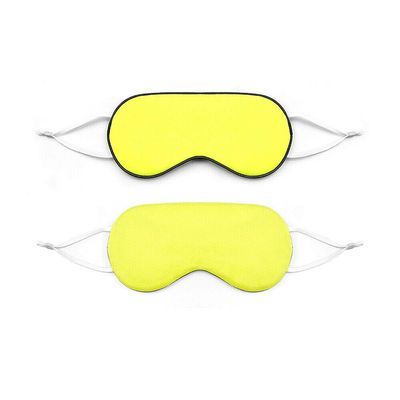 Magik 2-in-1 Double-Sided Sleep Eye Mask Warm&Cool Travel Breathable Blindfold Mask (Yellow, 2 Pack)