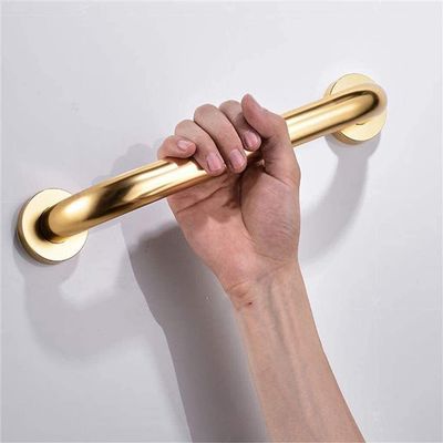 Shower Grab Bar, Bathtub Handrail Gold Color Brass Bathroom Safety Handle Stairs Non-Slip Railing Accessibility Old Man Grab Rail Shower Handle (Size : 31cm)