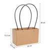 10Pcs Flower Bouquet Boxes with Long Handles Kraft Paper Florist Floral Gift Packaging Boxes Rectangle Flower Wrapping Bags for Mother's Day Wedding Birthday Anniversary Housewarming Valentine Day view 3