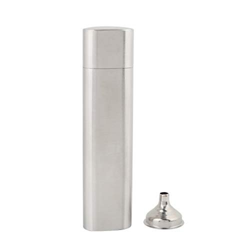 Cigar Holder Flask, Two Tubes Stainless Steel Hip Flask and Cigar Holder Humidor Tube Travel Carry Case - Great Groomsmen Flask