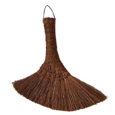 Vosarea 1pc Household Broom Cleaning Tool Natural Palm Broom for Soft Surfaces Lightweight and for Home Use Convenient Storage Design