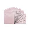 100 Pack Mylar Bags 3.3 x 5.1 Inch Resealable Smell Proof Bags Foil Pouch Flat Bag with Clear Window Pink view 1
