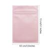 100 Pack Mylar Bags 3.3 x 5.1 Inch Resealable Smell Proof Bags Foil Pouch Flat Bag with Clear Window Pink view 2