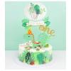 12 Pcs Dinosaur First Birthday Cake Toppers Green Leaf Sequins Golden One Cupcake Toppers Banner Glitter 1st Happy Birthday Dessert Cake Decorations for Baby Shower Celebration Party Supplies Favors view 1