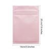 100 Pack Mylar Bags 5.5 x 7.8 Inch Resealable Foil Pouch Bag Food Storage with Clear Window Pink view 2