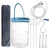 Enema Bucket Kit for Colon Cleansing with 6Pcs Enema Nozzle Tips Colon Tube Replacement, Coffee Enema kit for Constipation Detox 6ft Silicone Tubing Hose Home Shower Enema Intestinal Rinser Irrigator view 1