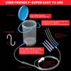 Enema Bucket Kit for Colon Cleansing with 6Pcs Enema Nozzle Tips Colon Tube Replacement, Coffee Enema kit for Constipation Detox 6ft Silicone Tubing Hose Home Shower Enema Intestinal Rinser Irrigator view 2