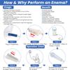Enema Bucket Kit for Colon Cleansing with 6Pcs Enema Nozzle Tips Colon Tube Replacement, Coffee Enema kit for Constipation Detox 6ft Silicone Tubing Hose Home Shower Enema Intestinal Rinser Irrigator view 4