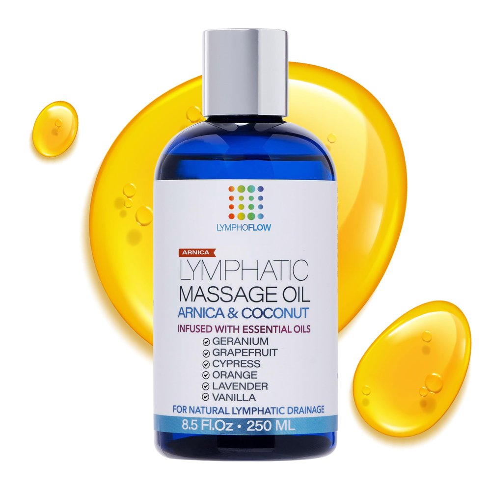 Bruizex Lymphatic Drainage Massage Oil with Arnica Oil & Coconut for Post Surgery Recovery & Lymphatic Drainage Massager, Liposuction, 360 Lipo, BBL, Tummy Tuck Procedure, Moisturizing Formula, 8.5 Oz