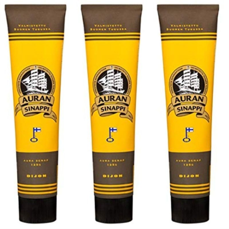Auran Sinappi Mustard 3 Jars of 125g