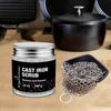 Culina Cast Iron Cleaning & Restoring Scrub & Stainless Steel Scrub | Removes Rust Without Scratching & Care Before Cleaning, Washing & Seasoning | 100% Natural | for Cast Iron Skillets, Pans & view 3